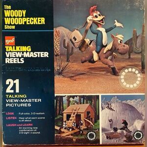 Vintage GAF Talking View Master 3 Reels Woody Woodpecker Andy Panda Chilly Willy